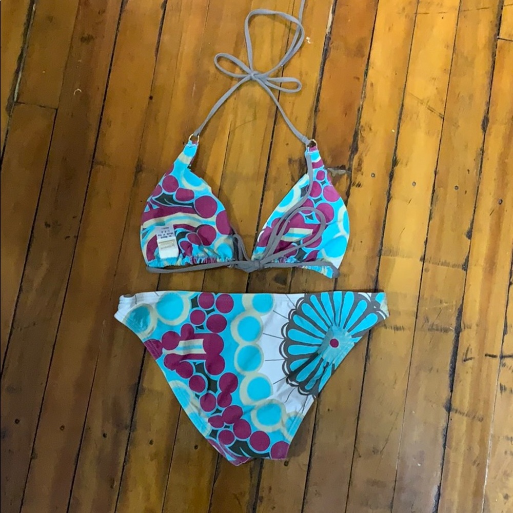 L*Space Bikini Set String Pattern Floral Design - image 3